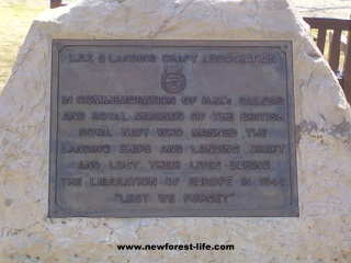 New Forest WW2 Plaque by the Beaulieu River at Exbury