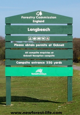 New Forest Longbeech entrance board