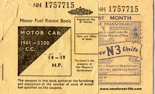 New Forest WW2 Ration Fuel Coupon