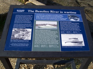 New Forest Bucklers Hard WW2 Information Board