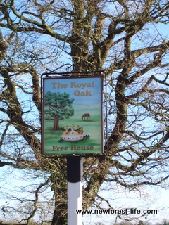 New Forest Royal Oak Fritham Sign