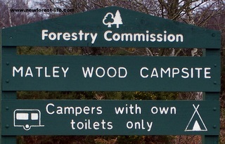 New Forest Matley Wood Entrance Board