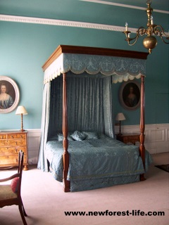 New Forest Breamore House Blue Bedroom