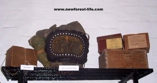 New Forest WW2 baby gas mask and stores