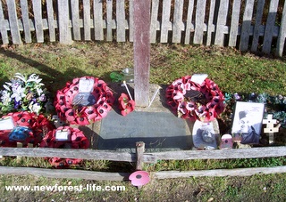 New Forest Canadian War Memorial wreaths