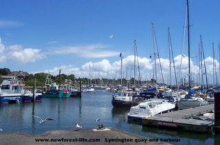 Lymington Quay and harbour