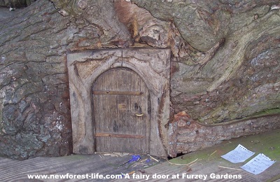 New Forest Furzey Gardens Fairy Door with Elf Notes