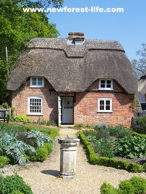 New Forest Furzey Gardens 16th century cob cottage