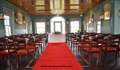 New Forest weddings Masters Builders Hotel ceremony area