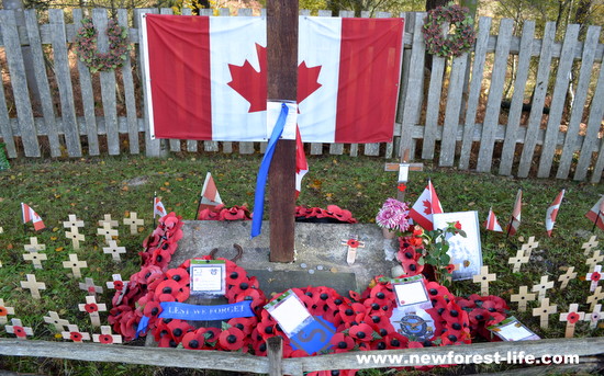 New Forest memorial at Canada Cross